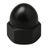 8-32 ACORN NUT 2 PIECE BLK ZINC